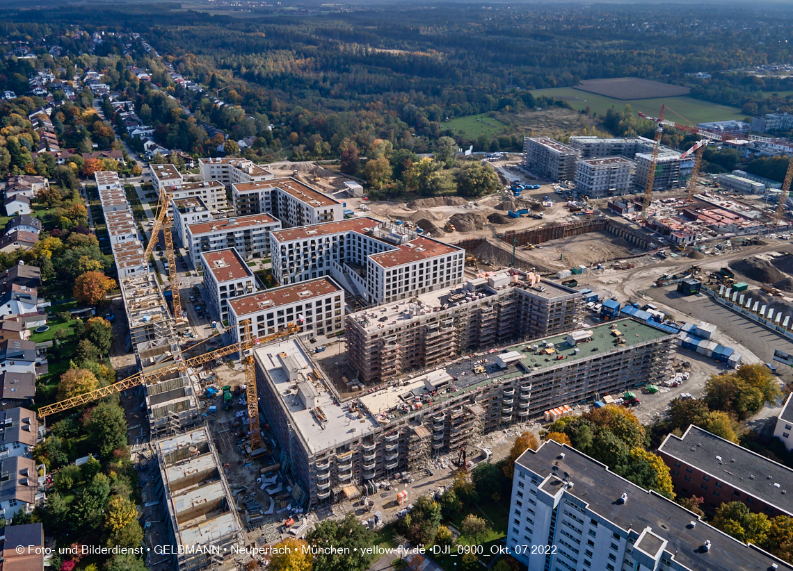 13.10.2022 - Baustelle Alexisquartier und Pandion Verde in Neuperlach